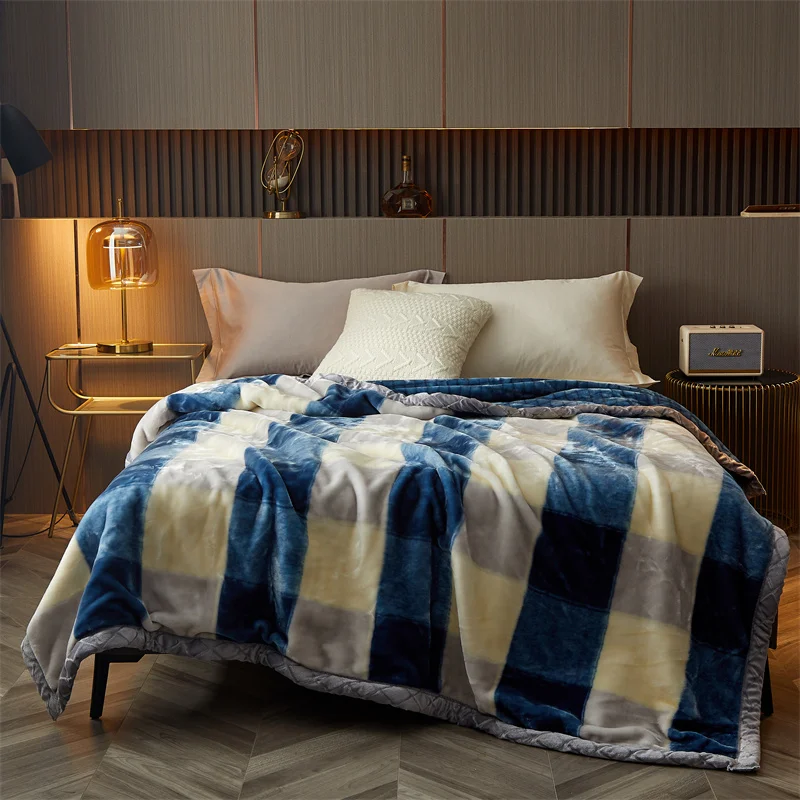 Дорожное бархатное покрывало с принтом