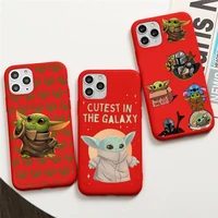 star wars baby yoda phone case for iphone 13 12 11 pro max mini xs 8 7 6 6s plus x se 2020 xr red cover
