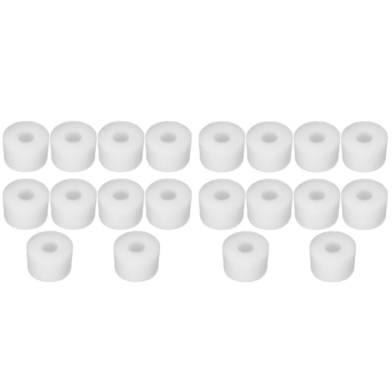 

20Pcs Swimming Pool Filter Foam Reusable Washable Sponge Suitable Bubble Jetted Pure SPA For Intex S1 Type