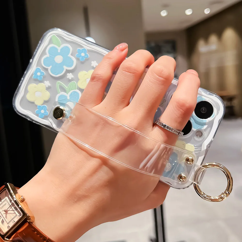 Мягкий чехол SoCouple с ремешком на запястье для iPhone 13 14 15 12 11 Pro Max mini X XR XS 7 8 Plus