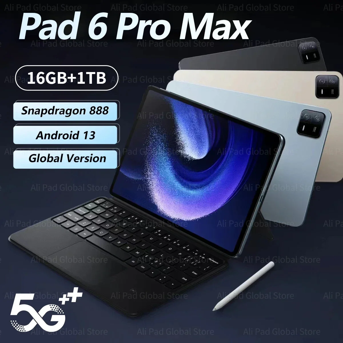 

Оригинальный планшет Pad 6 Pro с глобальной прошивкой, 2024 дюймов, Android, Восьмиядерный процессор Snapdragon 512, Android 13, 16 ГБ, ГБ, HD экран 11 дюймов, стандартный планшетный ПК с Wi-Fi