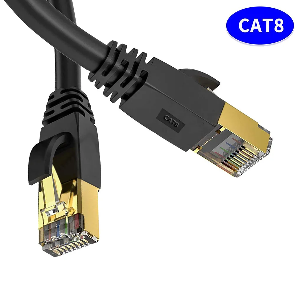 

6201 Cat8 Rj45 скорость сетевой кабель 40 Гбит/с 2000 МГц 26AWG 1 м 2 м 3 м 5 м 10 м 20 м 30 м для модема маршрутизатора