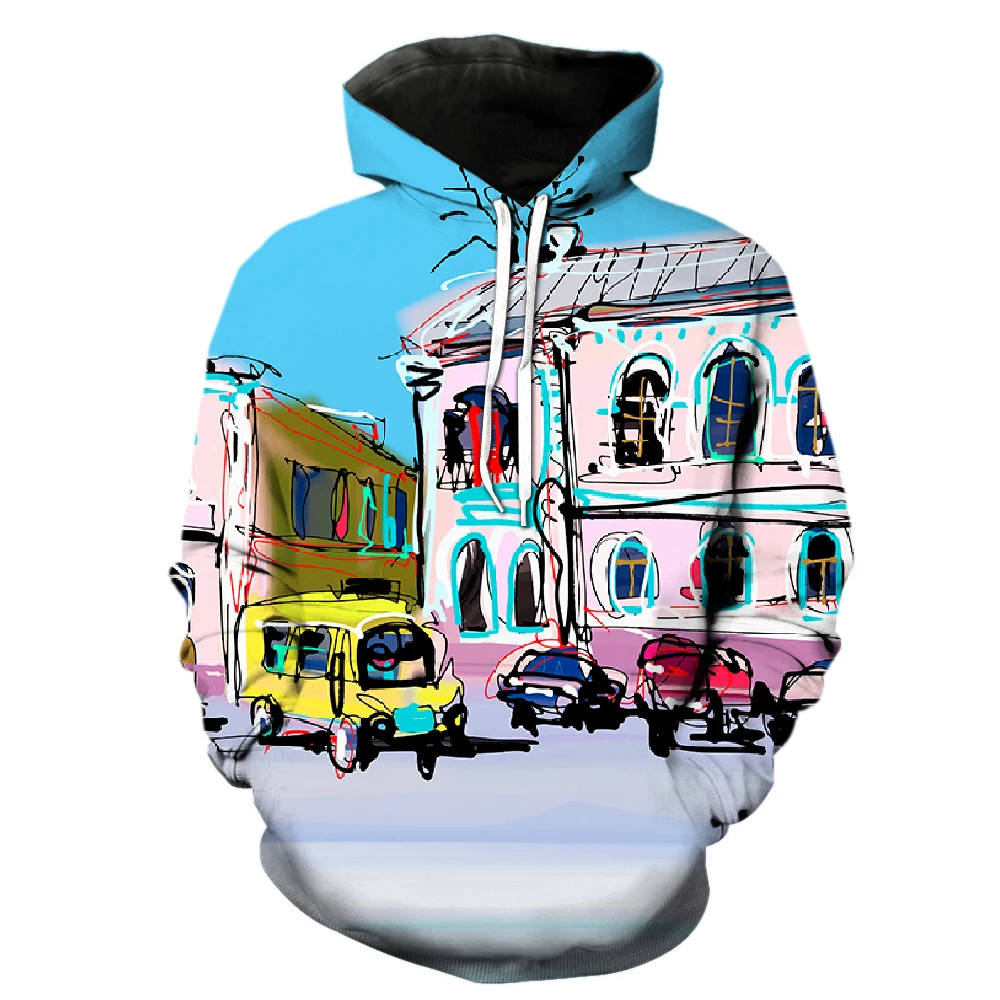

Abstract Art Graffiti Men's Hoodies Streetwear Funny Long Sleeve Oversized Teens Spring 3D Printed Sweatshirts 2022 Hot Sale