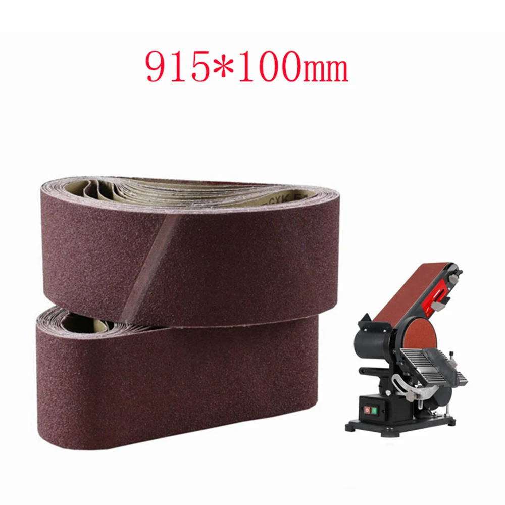 

15 шлифовальных лент 100x915 мм (3 по 80/120/150/240/400) для ленточного шлифовального станка, для шлифования, набор шлифовальных лент