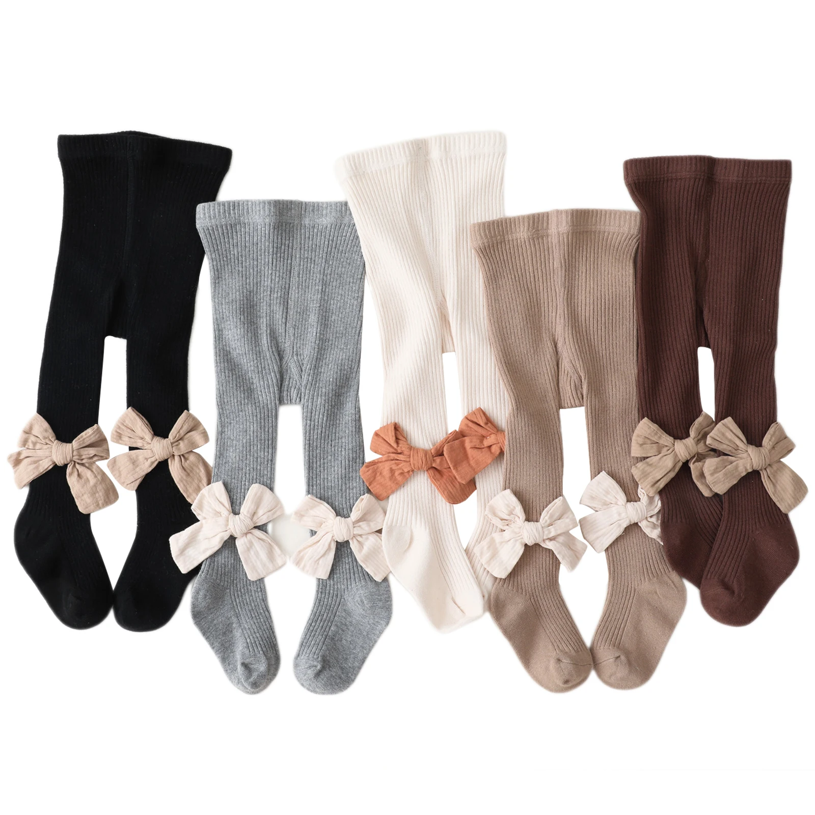 

Зимние трикотажные брюки с бантом