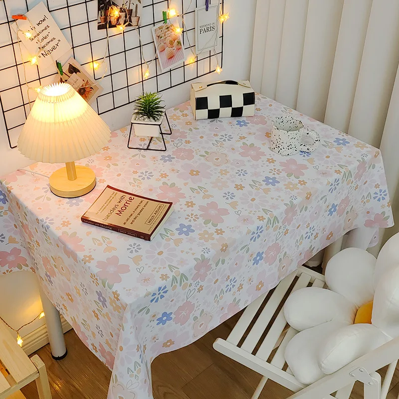 

Fresh and fresh student desk PVC tablecloth, waterproof and oil resistant tablecloth, dining table cloth, coffee table mat