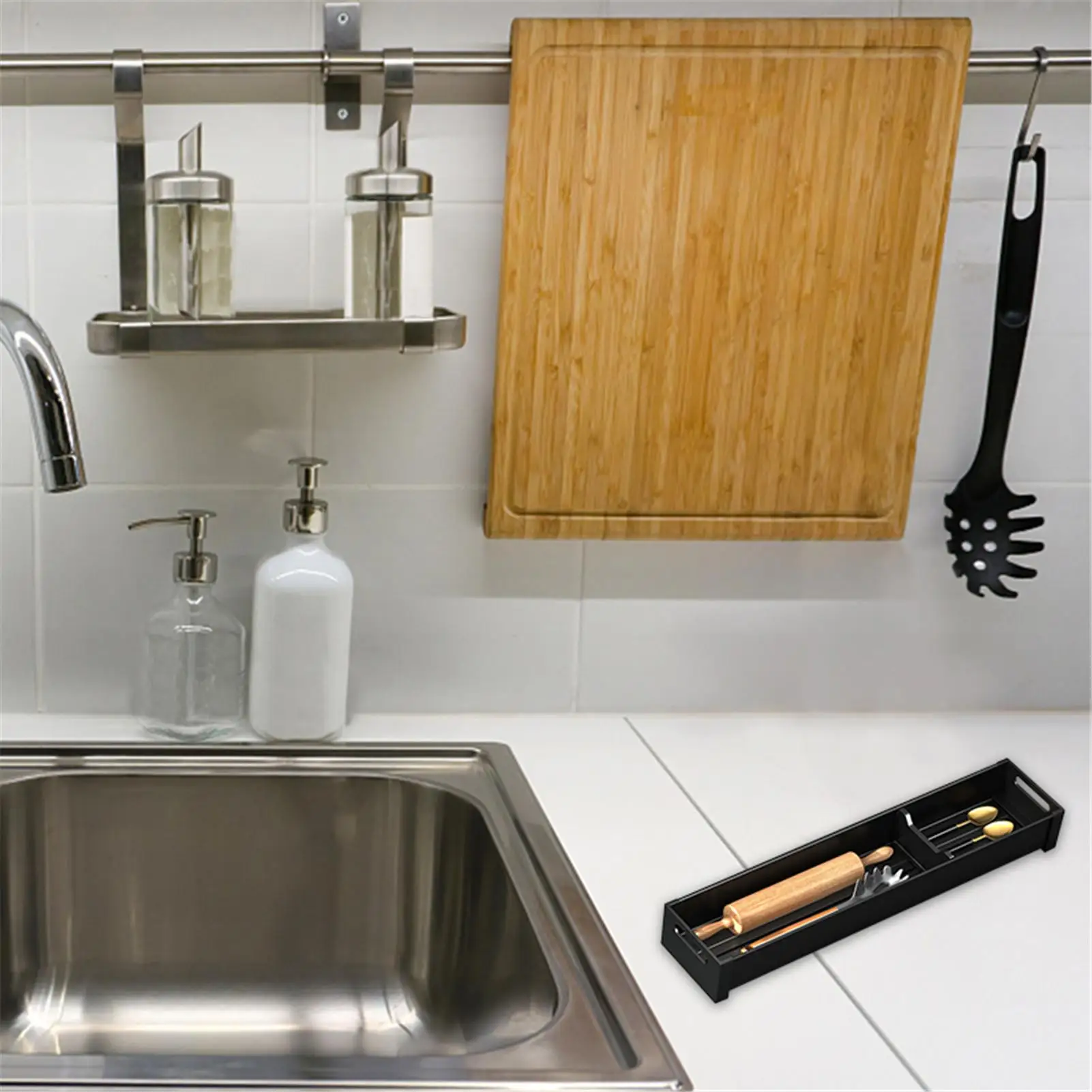 

Органайзер для столовых приборов, кухонный разделитель из алюминиевого сплава