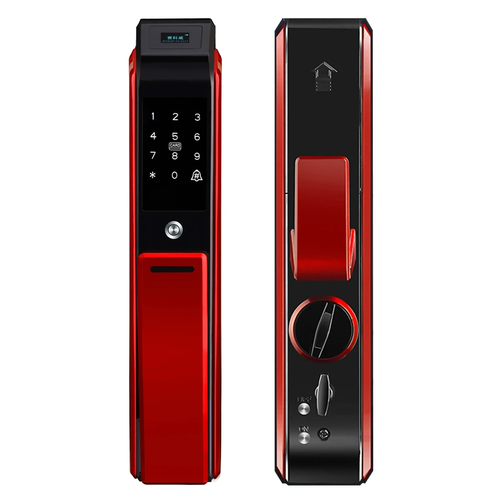 

new design semiconductor Fingerprint Sensor waterproof push pull digital smart door lock fingerprint