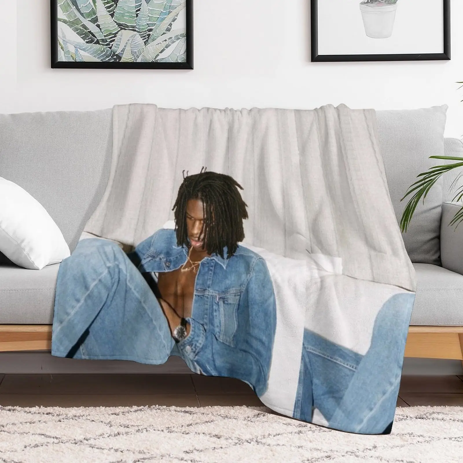 Плед DANIEL CAESAR DENIM Мягкие волосатые утяжеленные одеяла