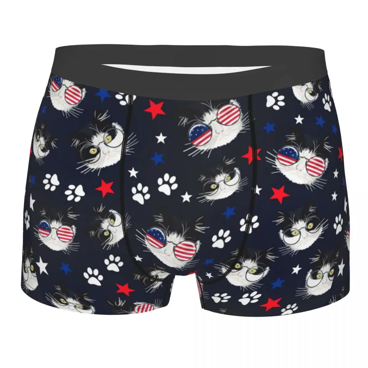

New Breathable Boxer Men Underwear Soft Hipster Cat Mens Boxers Man Breif