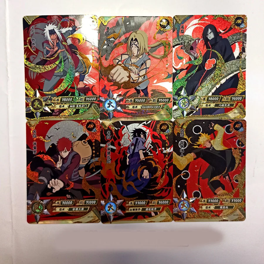 Полный комплект карт Naruto AR Akatsuki 24pc No.001-024 Uchiha Itachi Sasuke аниме Flash Gold Cards Hoshigaki Kisame -