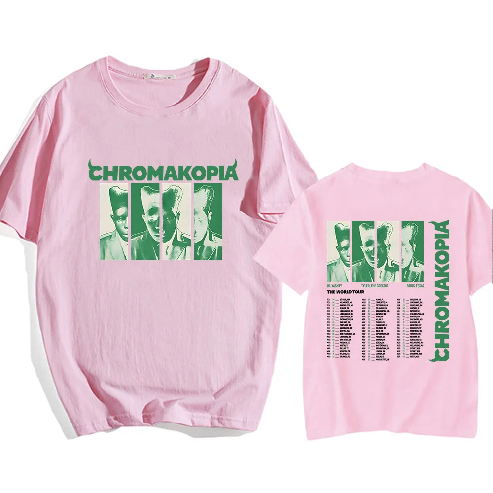World Tour 2025 Chromakopia Album T-shirt Rapper Tyler The Creator Graphic Tshirts Short Sleeve Cotton O-neck Tee-shirt Mens Tee