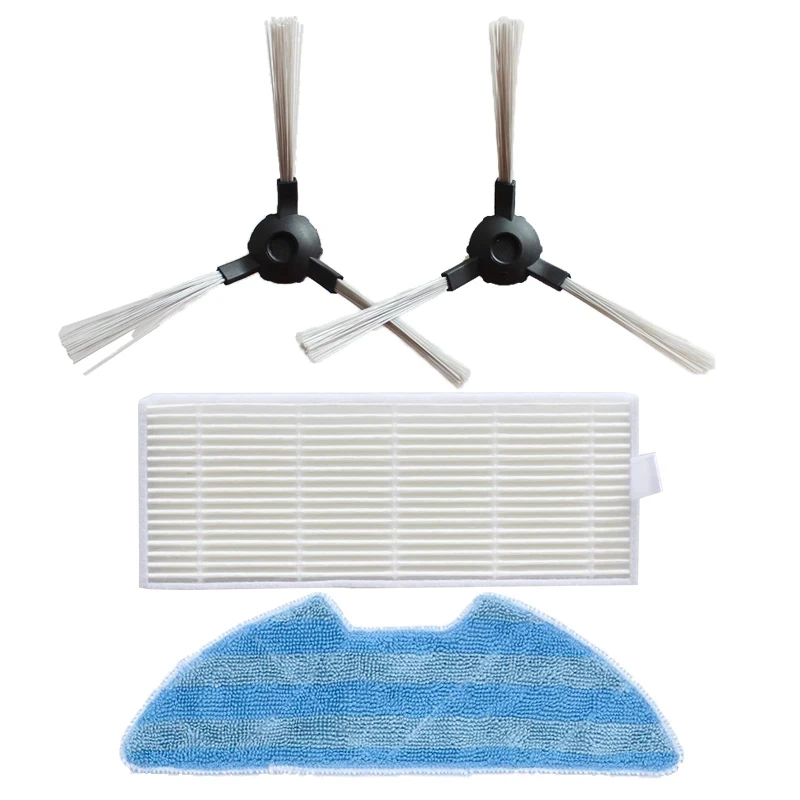 2 боковые щетки + 1 фильтр HEPA + 1 Швабра для Proscenic 811 GB/911SE, аксессуары для уборочной машины, замена пластикового средства для очистки