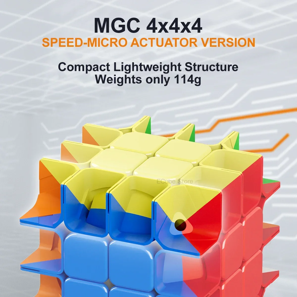 Пикуб Yj Mgc 4 Магнитный Скоростной Куб 4x4x4 Микроверсия Профессиональная