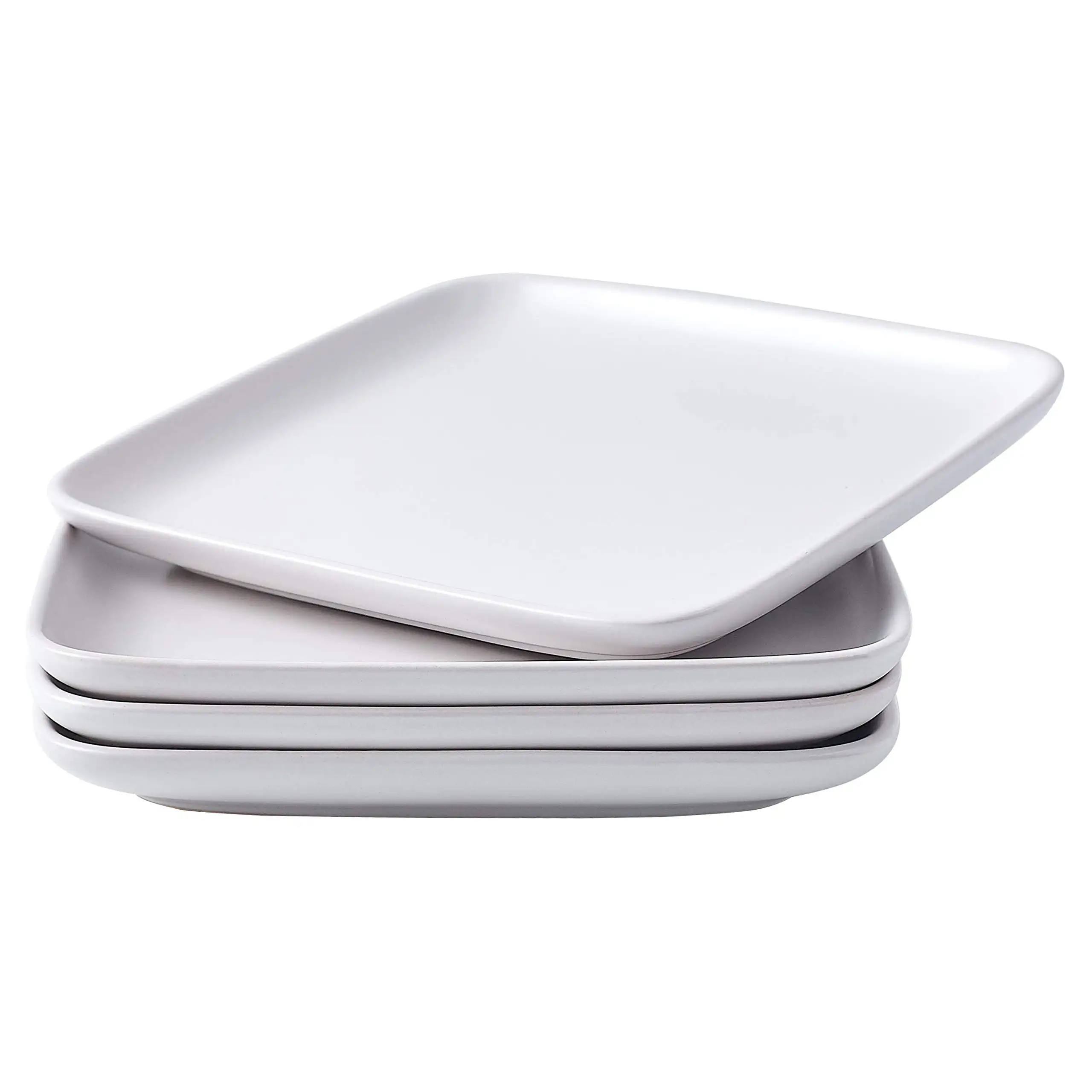 

10 Inch Set Of 4 Heavy Duty Ceramic Dinner Plates Elegant Matte