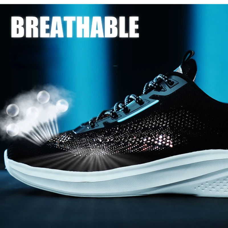 Lightweight Men Running Shoes Comfortable Breathable Outdoor Sneaker Casual Antiskid Wear-resistant Shoes Jogging Sport Leisure