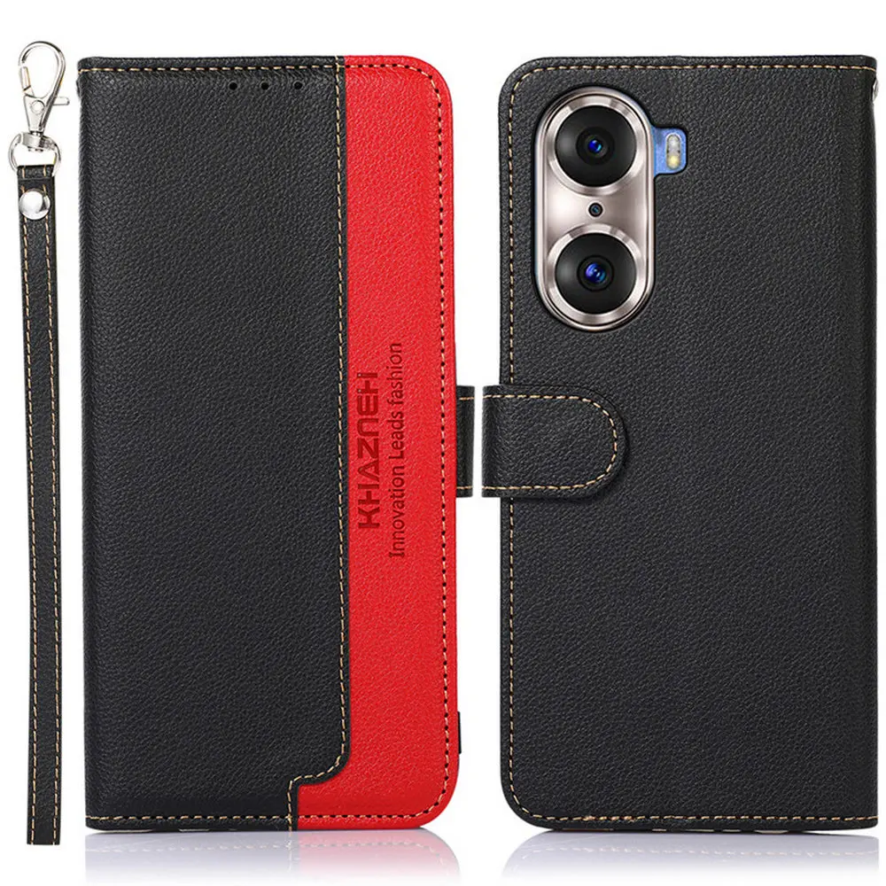 

Honor 60 Pro Luxury Leather Texture Wallet Case RFID Blocking Shell for Huawei Honor 60 SE Flip Case Honor 60 Pro Protect Cover