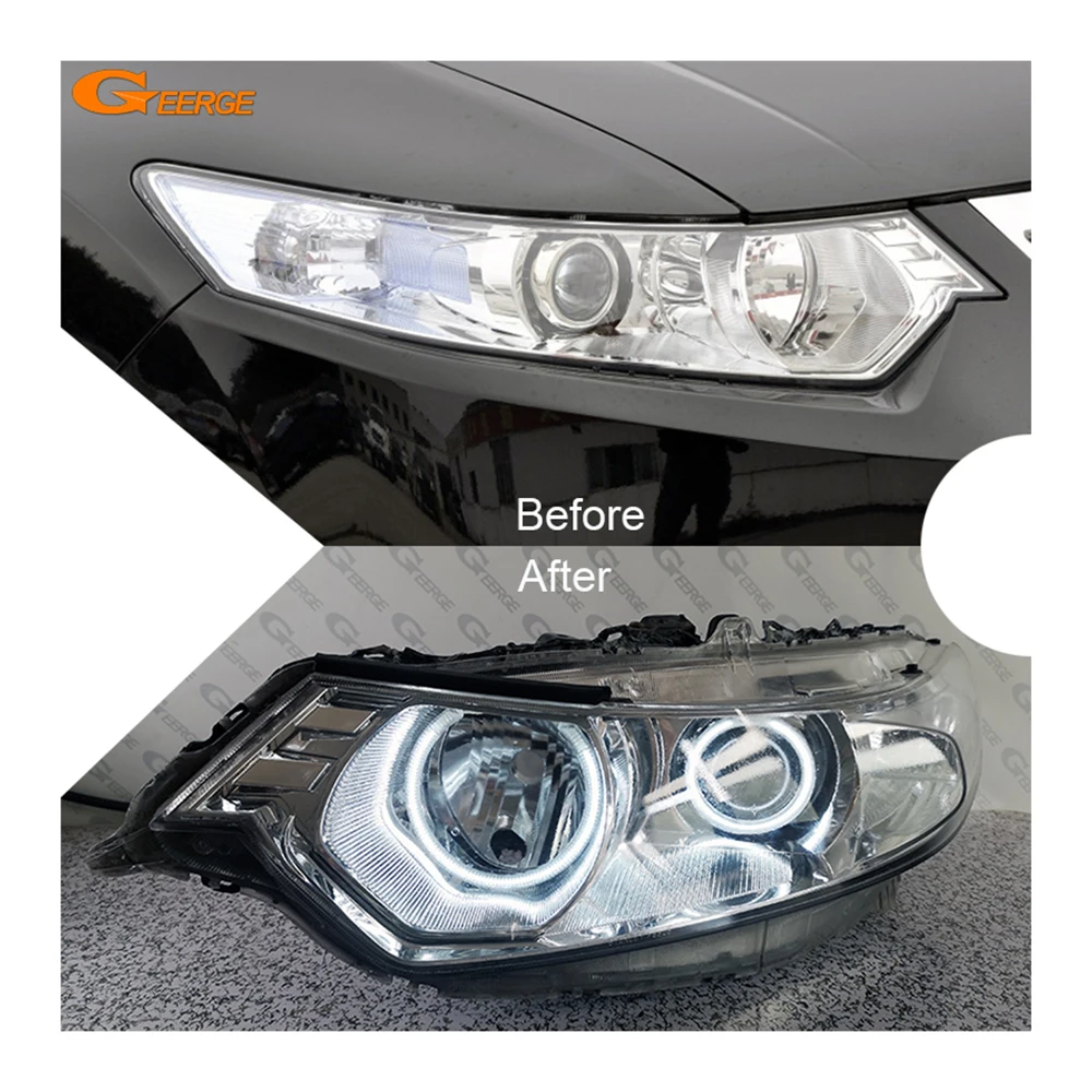 For Honda Accord VIII Euro 2008 2009 2010 2011 Pre Facelift Excellent Ultra Bright CCFL Angel Eyes Halo Rings Car Accessories