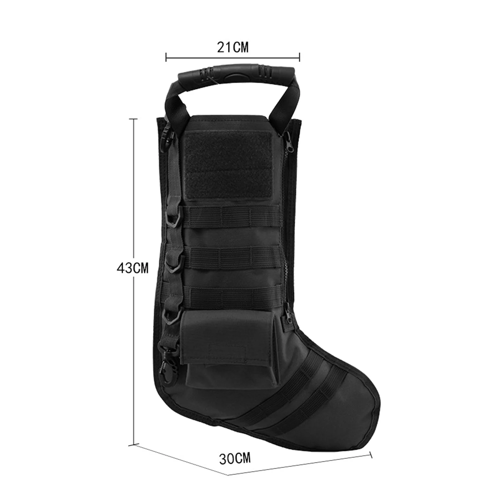 Тактические рождественские чулки камуфляжного цвета с гладкой молнией и