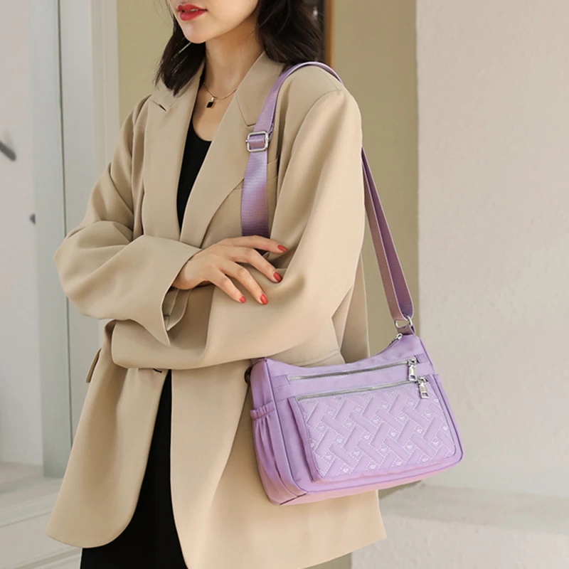 Fashion Women Shoulder Bags Waterproof Nylon Oxford Crossbody Bag Female Large Capacity Handbags Purse Travel Messenger Bags