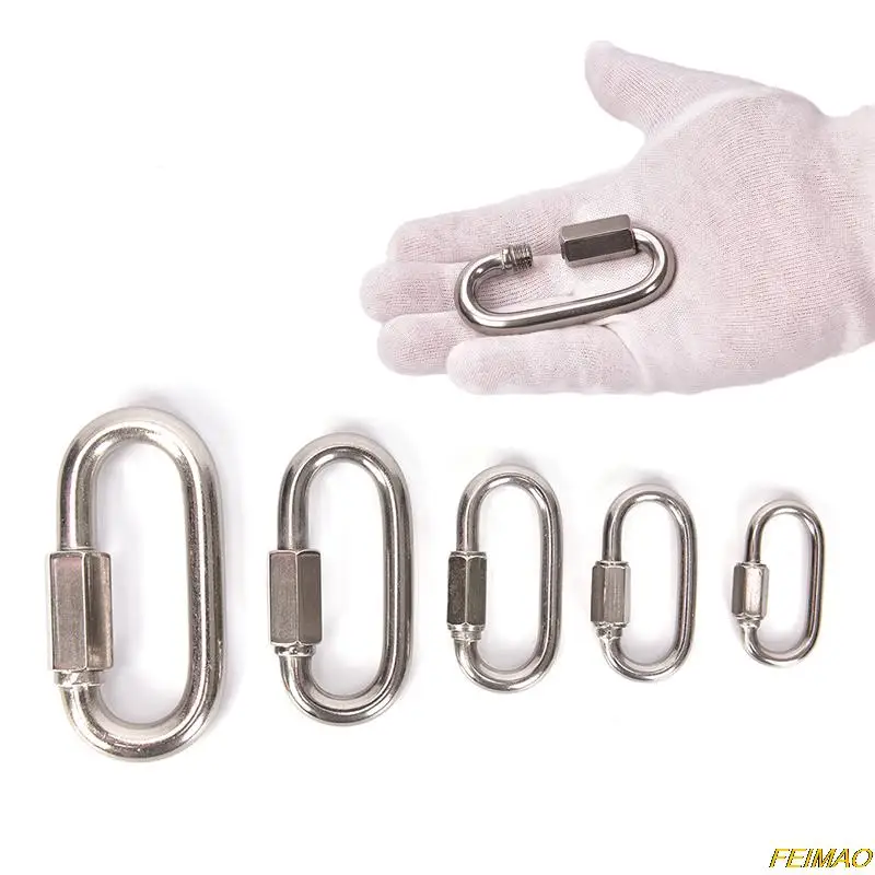 

Быстрое соединение кольца из нержавеющей стали 304, пряжки для скалолазания, винтовой замок, шестеренка для скалолазания, карабин, безопасны...