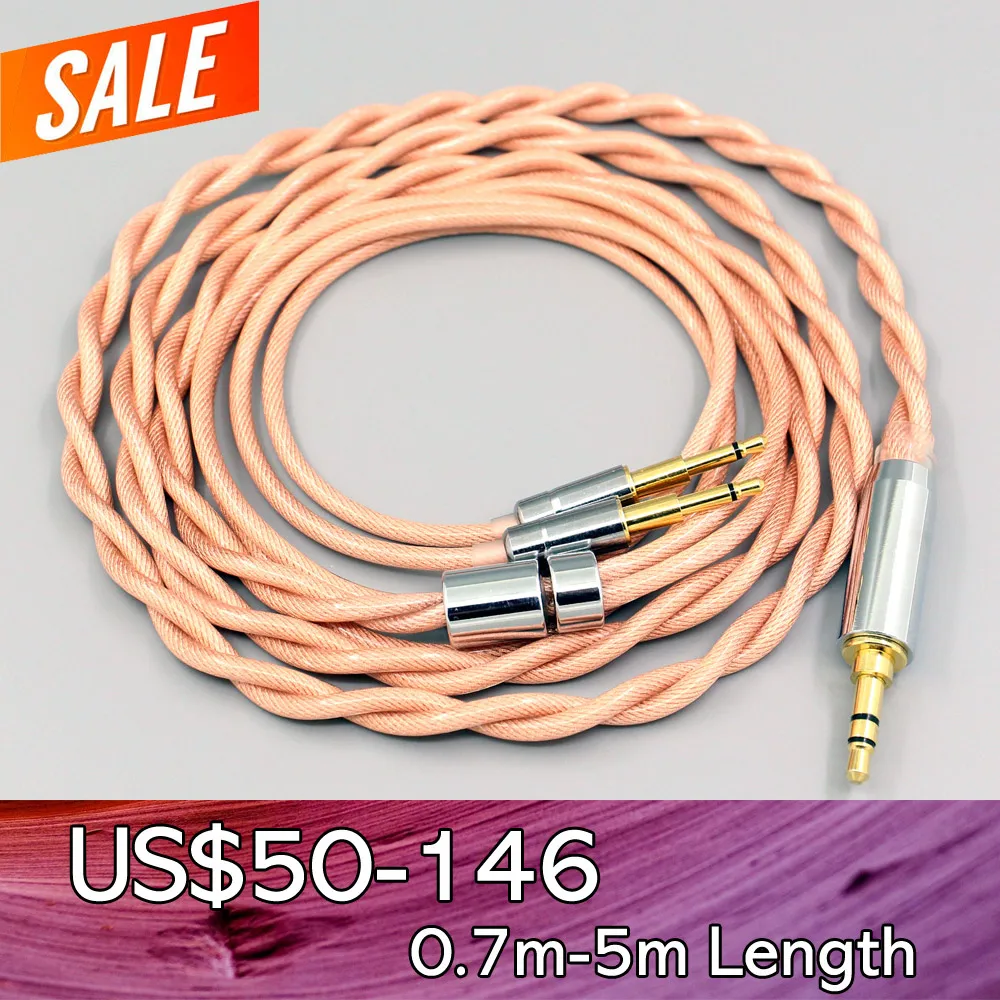 Type6 756 core Shielding 7n Litz OCC Earphone Cable For Oppo PM-1 PM-2 Planar Magnetic 1MORE H1707 Sonus Faber Pryma