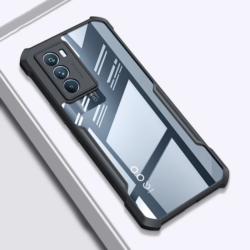 

OUIO Case For iQOO 9 SE Case Shockproof Phone Cover Protective Transparent Bumper Cover For VIVO IQOO9 Pro Case Funda Coque