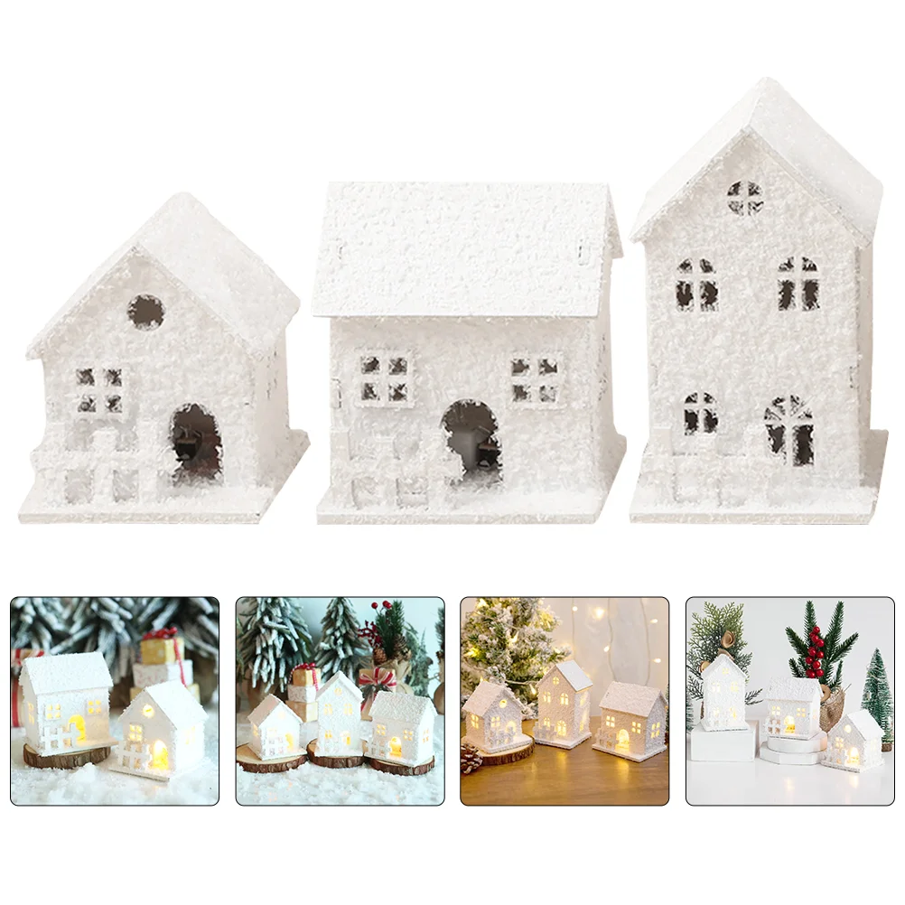 3 шт. гирлянды Рождественский дом венок светятся Navideñas En Oferta украшения для елки