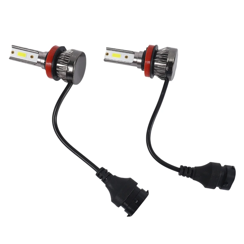 

2Pcs Mini1 Led Headlight 36W 6000Lm Cob Bulbs Kit Hi/Low Beam 6000K