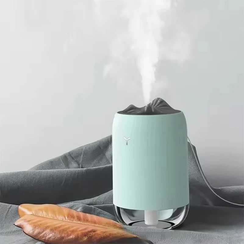 Фото Ультразвуковой увлажнитель воздуха Magic Flame USB Clear Aircare 260 мл с теплым светом для домашнего офиса, настольный мини-электрический увлажнитель воздуха №4