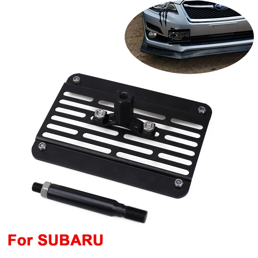 

For Subaru WRX STI 2015-up Scion FR-S 2013-up Front Bumper Tow Hook License Plate Frame Holder Relocator Mounting Bracket New