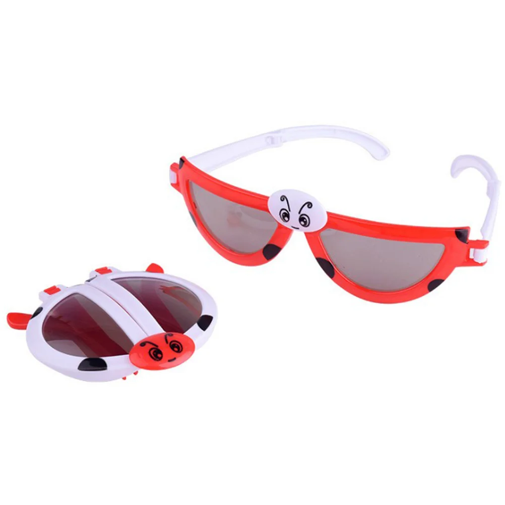 

6pcs Cartoon Deformation Glasses Glasses Folding Sunglasses Ladybird Glasses for Boys