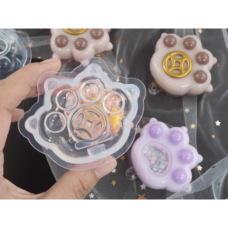 

Cat Paw Silicone Mold DIY Pendant Keychain Crafts Making Tool Drop shipping