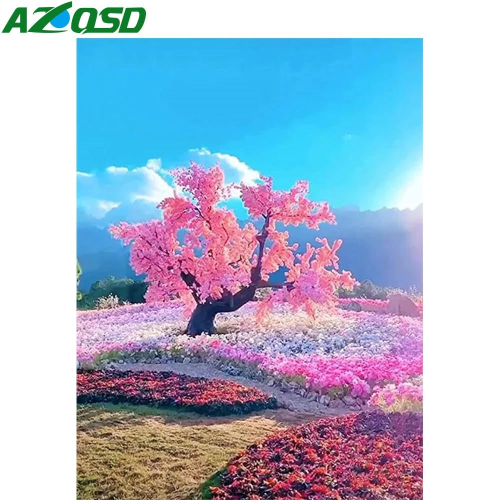 

AZQSD Алмазная картина Новинка 2023 дерево Пейзаж Вышивка крестиком украшение на стену ручная работа 5d Вышивка-Шитье Сделай Сам полный квадрат