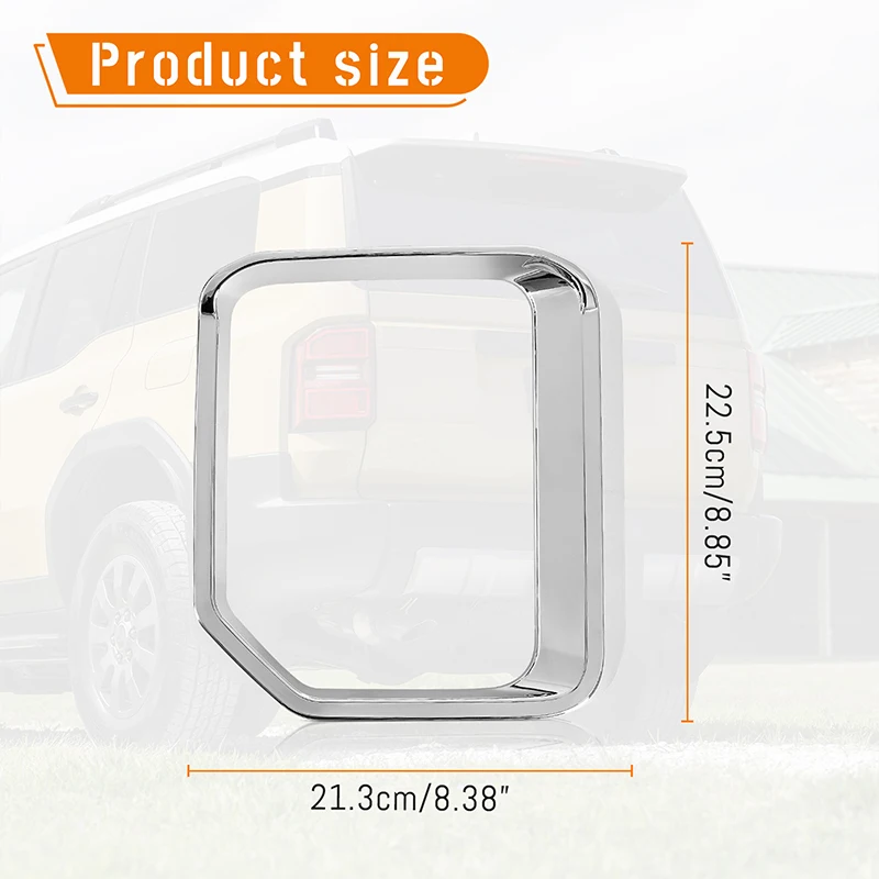 Фото Зеркало заднего вида, рамка для бровей от дождя для Toyota Land Cruiser Prado LC250 2024, глянцевая черная хромированная рамка для защиты от атмосферных воздействий, аксессуары №5