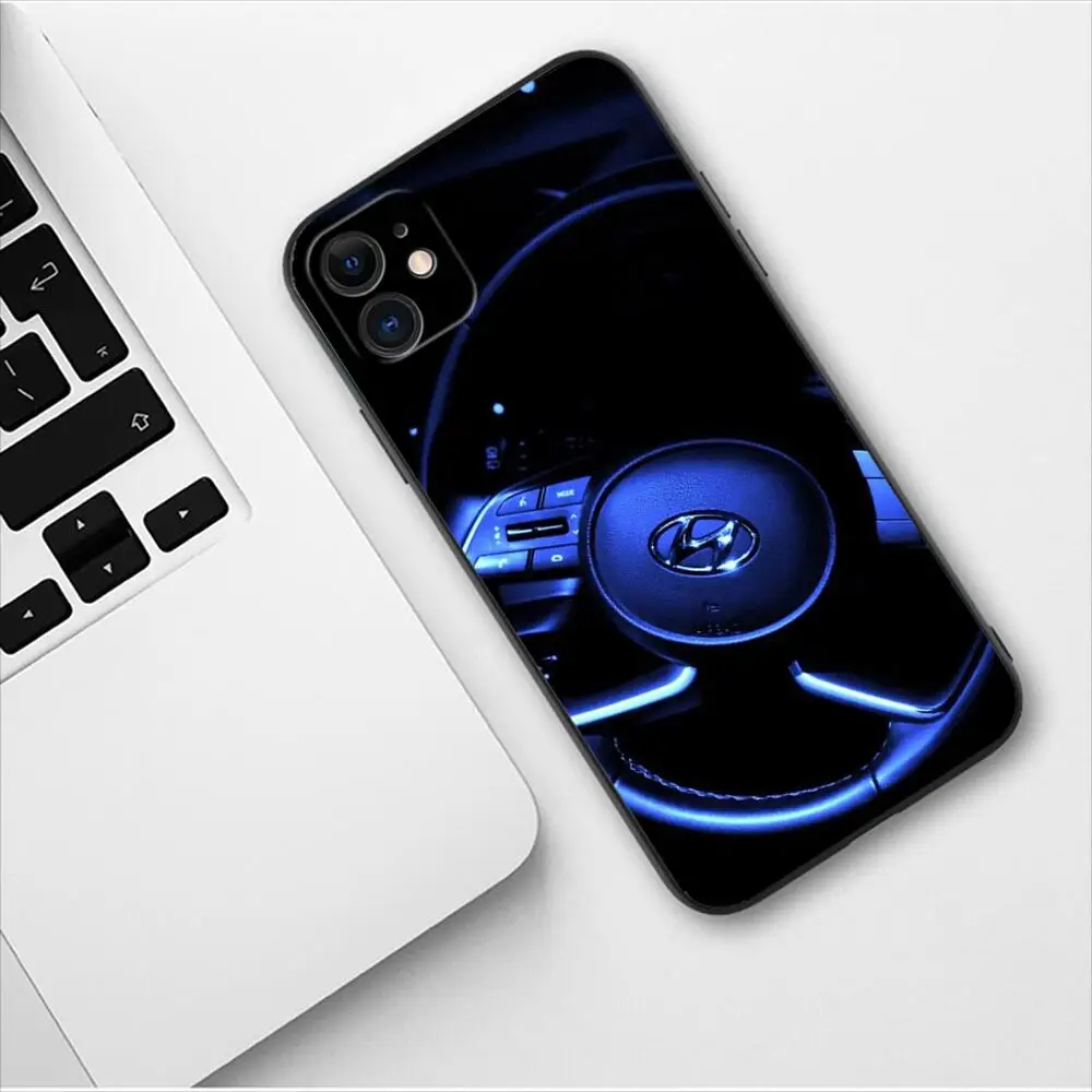 Hyundai Luxury Car Logo Phone Case For Apple IPhone 13 12 11 14 Pro Max Mini SE XR X XS  Max 6 6S 8 7 plus New Fashion Covers