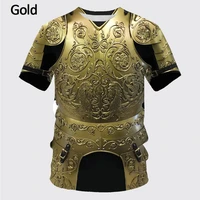 new medieval armor 3d print t shirt mens casual funny round neck short sleeved t shirt