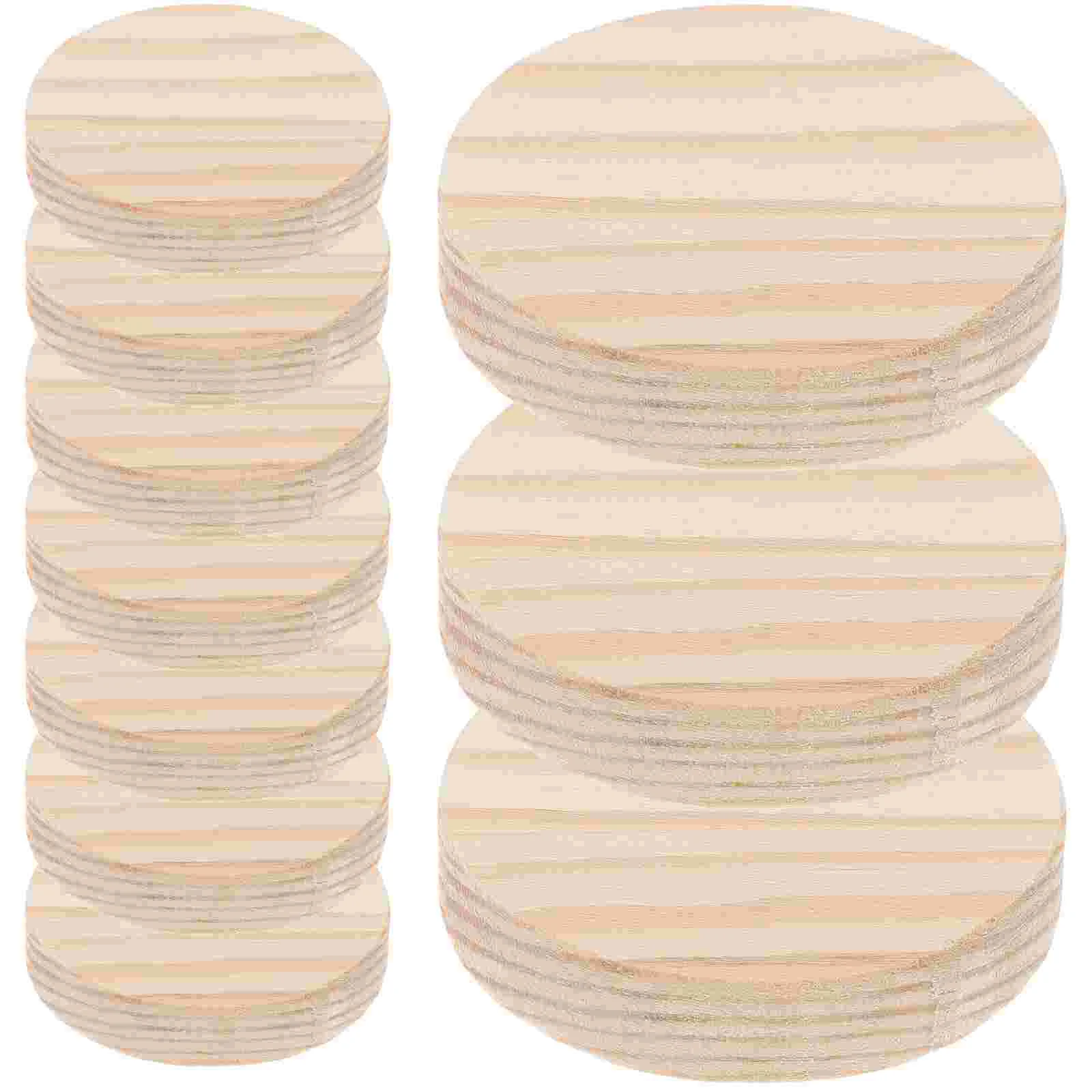 

10Pcs Unfinished Wood Circles Natural Wood Slices Plain Blank Round Wood Discs Wooden Cutouts Pieces Wooden Chips Craft for