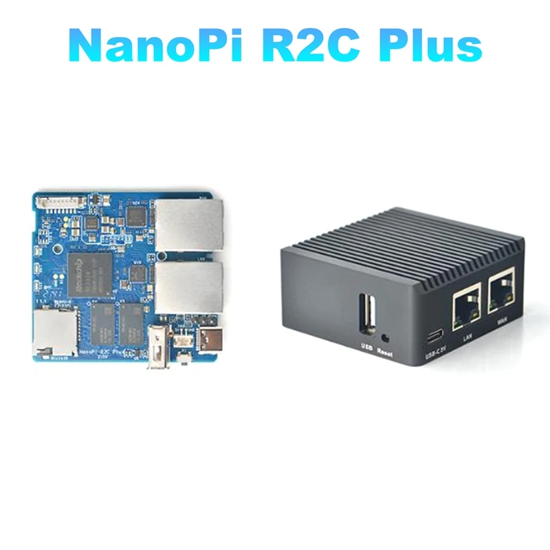 Nanopi R2C Plus Router Rockchip RK3328 1GB DDR4 RAM+8GB EMMC Dual Gigabit Ethernet Port R2C Plus Mini Router