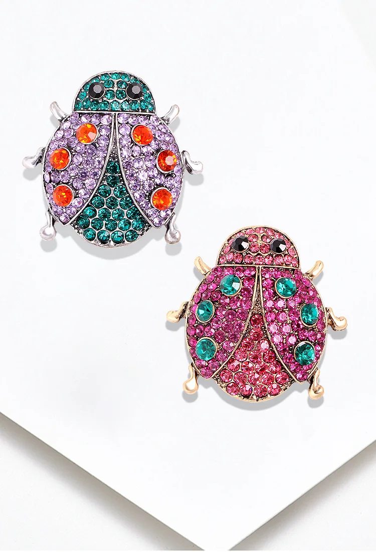 

Cartoon Insect Seven Star Ladybug Korean Alloy Animal Brooch брошь женская Weddings Party Casual Brooch Pins Gifts