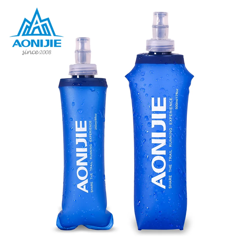 Спортивная мягкая фляга AONIJIE, складная бутылка для воды, термополиуретановая, Бесплатная для бега, гидратация, 170 мл, 250 мл, 500 мл, 200 мл