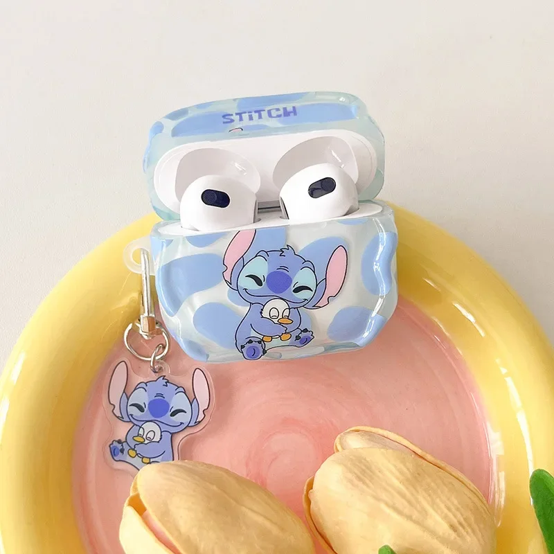Наушники Disney Stitch аксессуары для Airpods 1/2 3 Pro Мультяшные противоударные Bluetooth