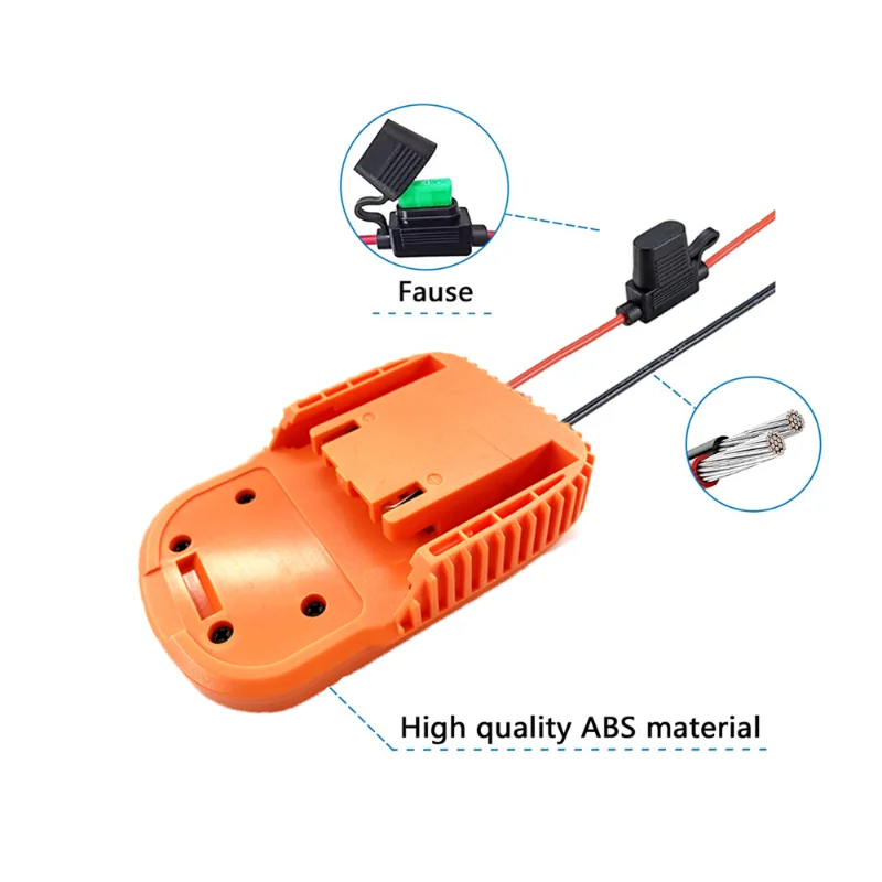 Фото Адаптер для колес питания 14 AWG для гипер-литий-ионной батареи Ridgid AEG 18 в №5
