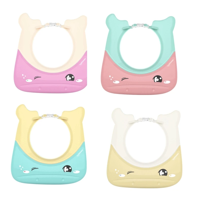 

N80C Baby Shower Cap Bathing Cap Baby Bath Head Cap Visor Waterproof Hair Shield Cap