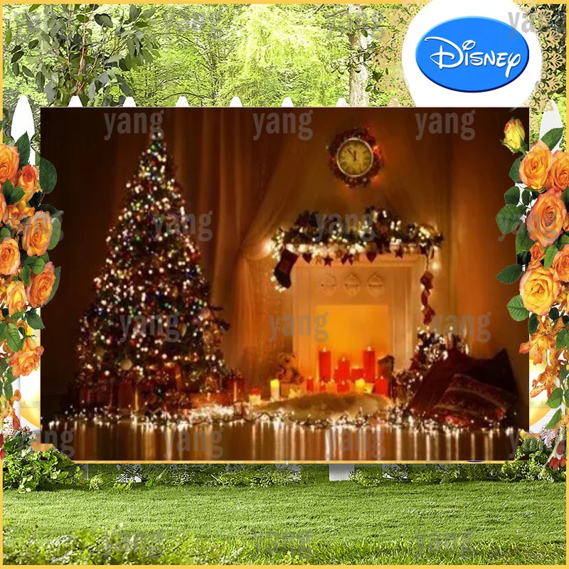 Luminous Winter Tree Custom Decoration Cartoon Bedroom Background Gifts Merry Christmas Banner Happy Party Backdrop Baby Shower