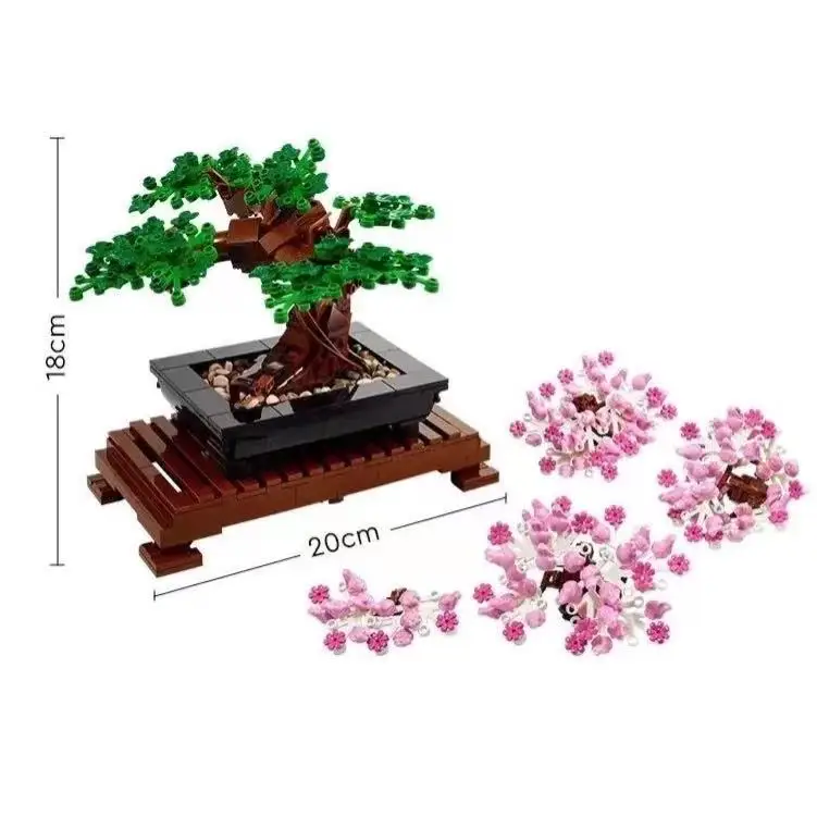 

IN STOCK Idea bonsai Tree Building Blocks Bouquet Rose Flowers Bricks Gift for Girls Home Assembling DIY Toy 10280 10281