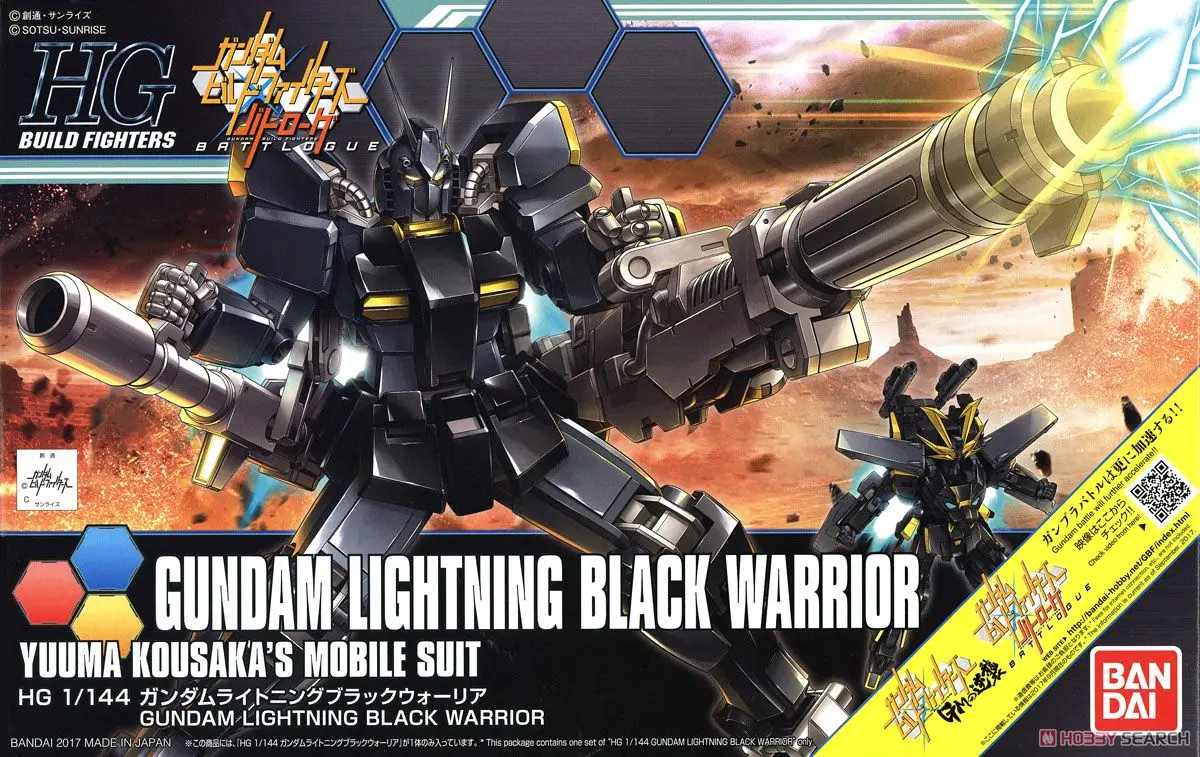 

Original Bandai Gundam Model HGBF Hg 1/144 GUNDAM LIGHTNING BLACK WARRIOR Plastic Model Kit Assemble Model Action Figures