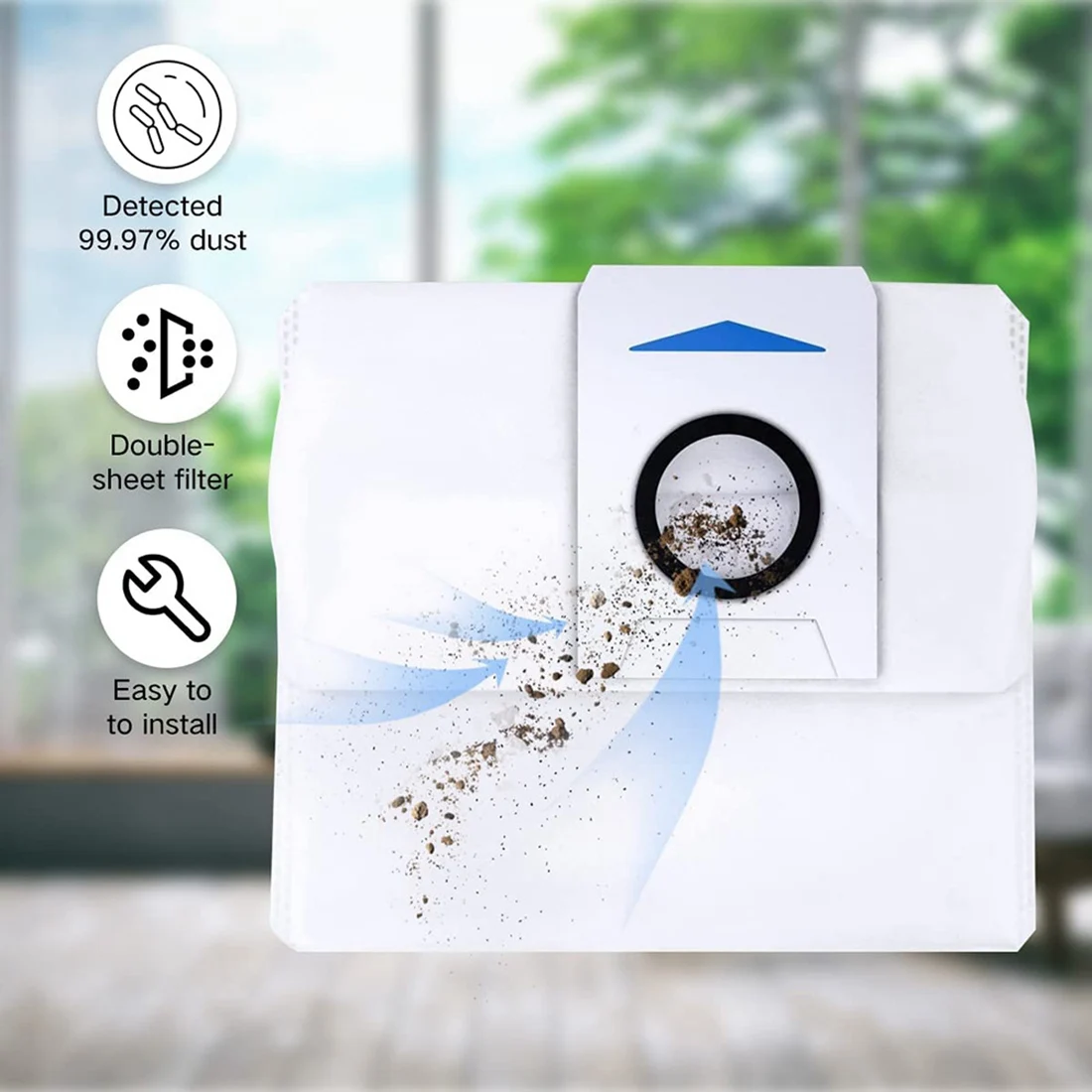 6 шт. пылесборник для ECOVACS DEEBOT X1 Omni Auto-Empy Station сменный мешок емкостью 3 л ECOVAS X1/X1 Plus