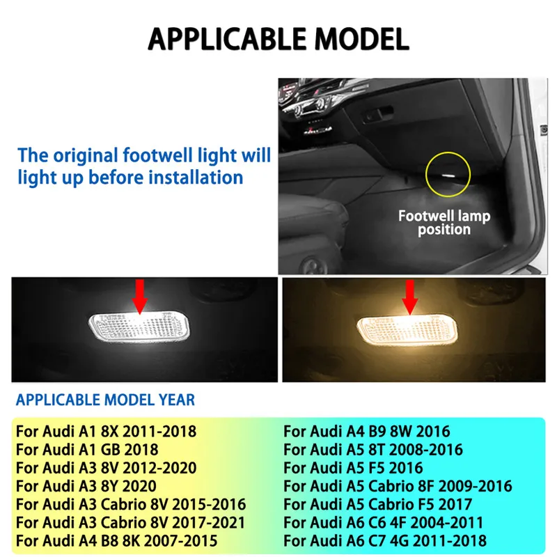 

Светодиодные RGB-лампы Для Подсветки Салона Автомобиля 36 См, Атмосферная Подсветка Для Audi, VW, Skoda, Seat, Porsche