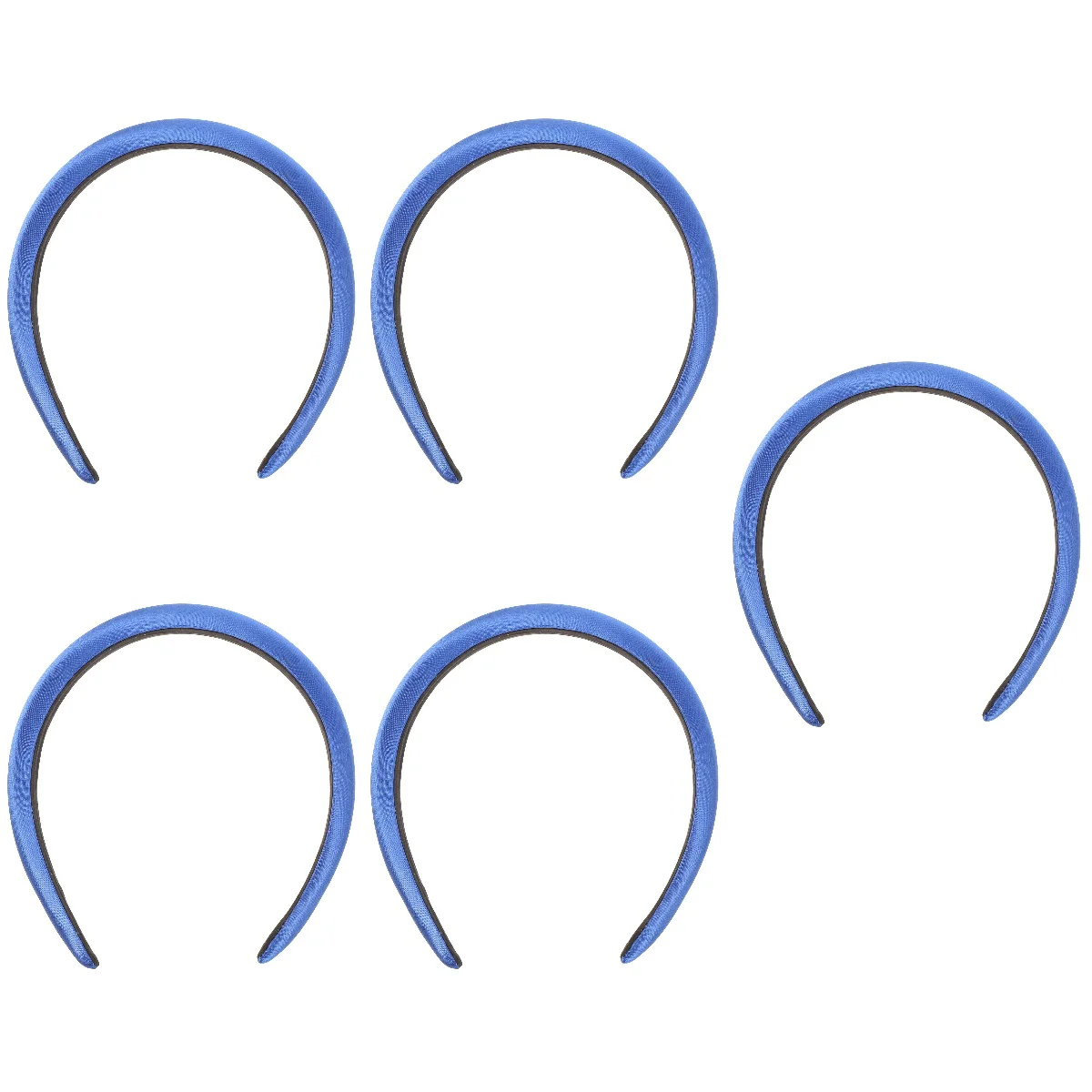 

5pcs Wide Satin Headband Women Nonslip Plain Head Band Hairband DIY Hair Accessory